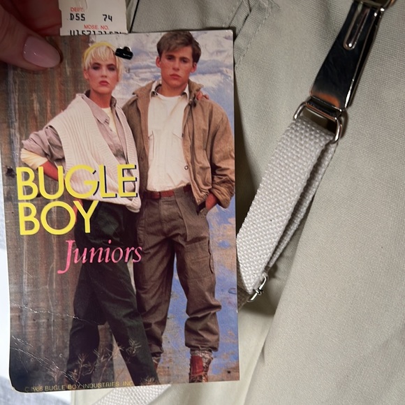 VTG NWT Bugle Boy Suspender Cargo Pants - Picture 7 of 7